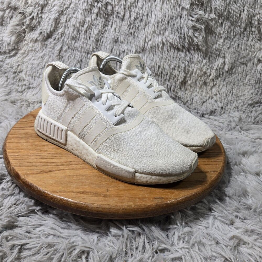 Adidas NMD R1 White Athletic Running Shoes Womens Size 9.5 Sneakers H01903